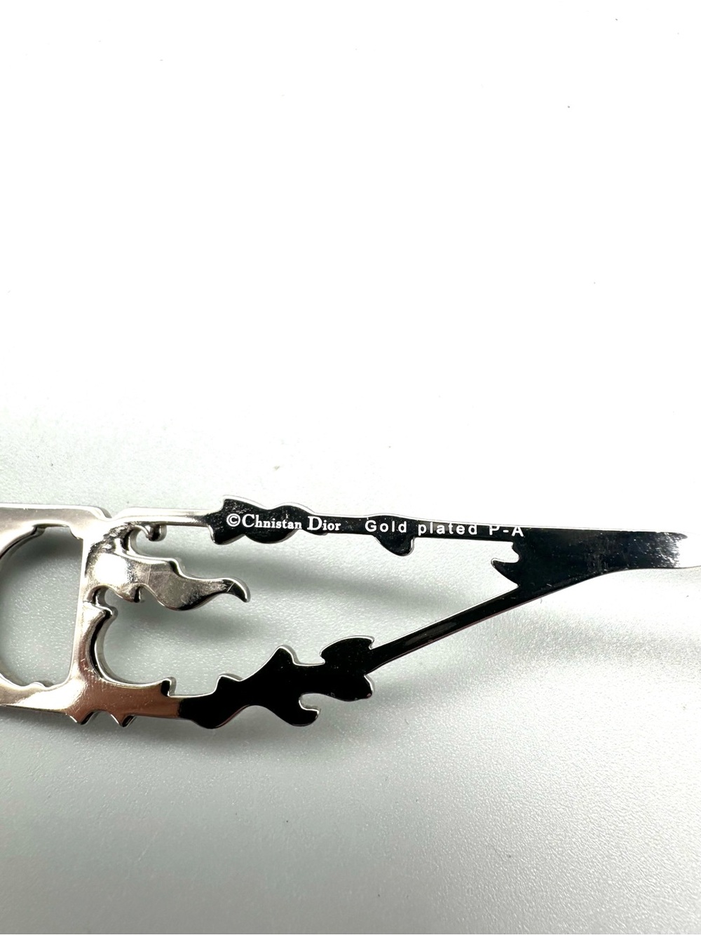Christian Dior Fire Sunglasses Silver Flame Grey Gradient Shield 75BHY 125 C2 - Picture 5 of 8